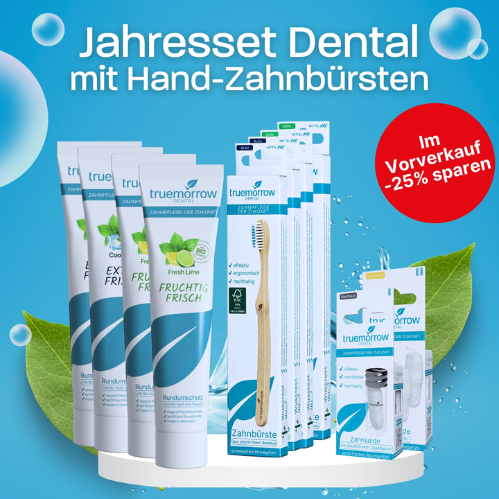 PRE-SALE: Jahresset Dental mit Handzahnbürsten und Zahnpasta
