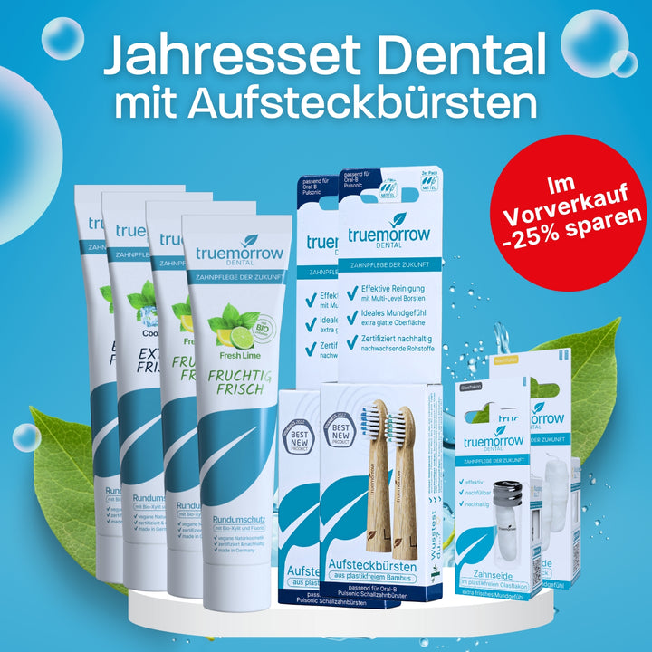 PRE-SALE: Jahresset Dental mit Aufsteckbürsten und Zahnpasta