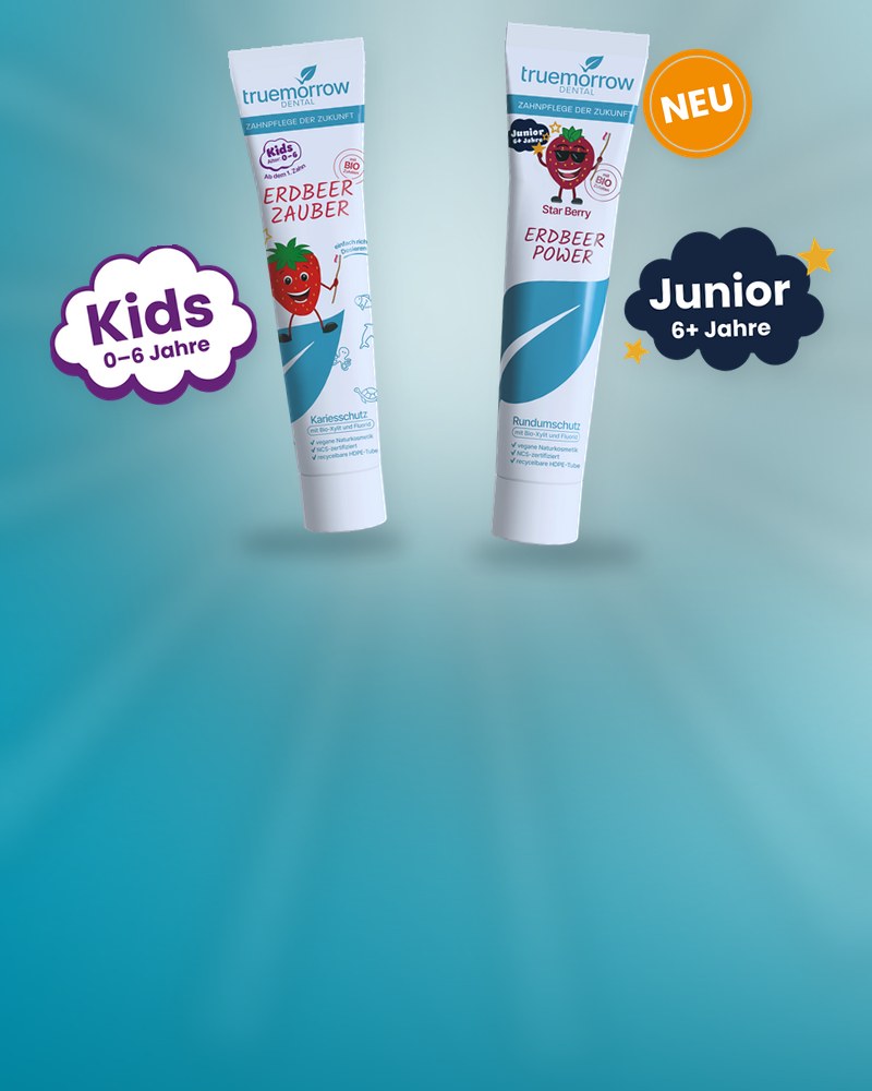 Erdbeer Zauber (Kids) und Star Berry (Junior) Zahnpasta